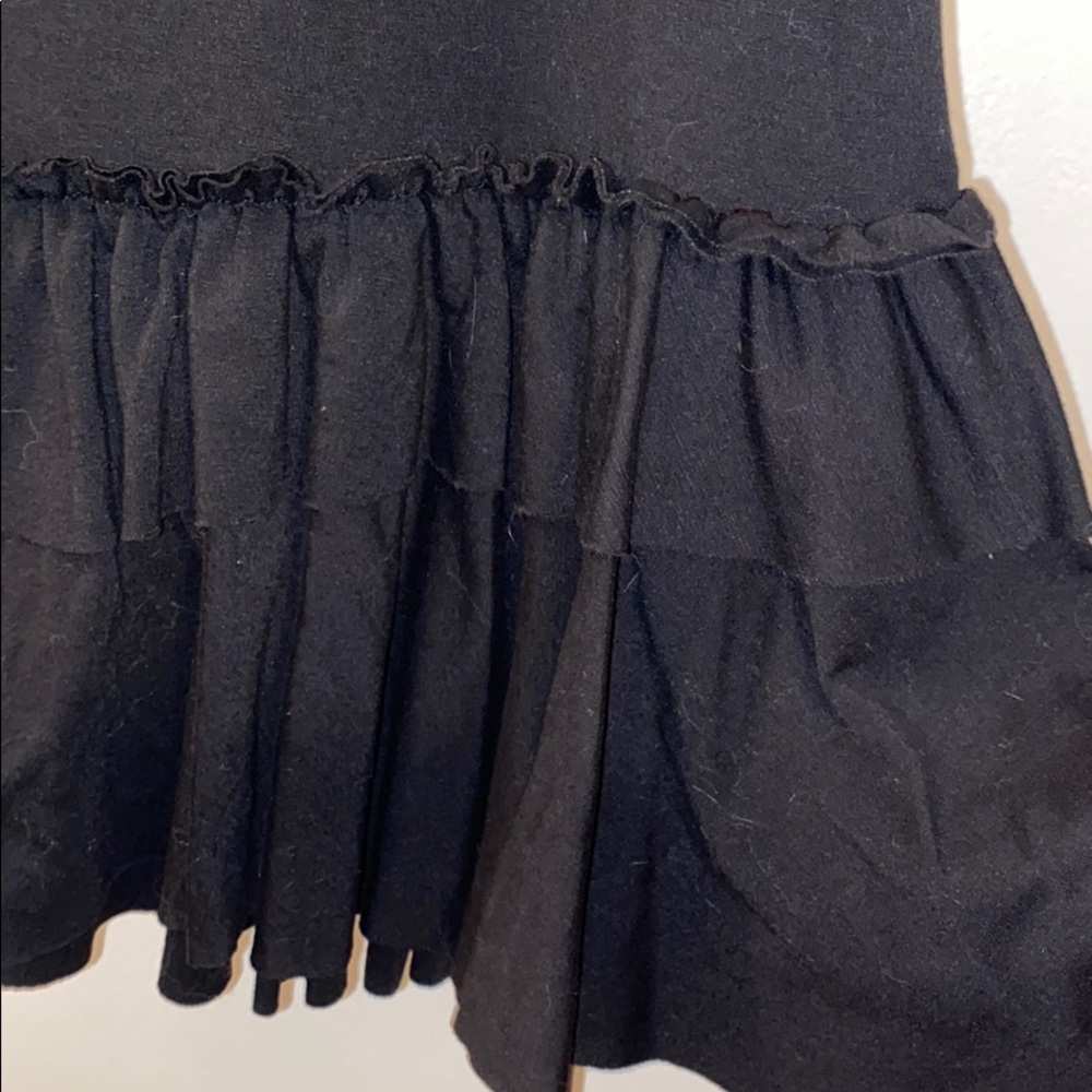 Versatile Black Dress With Ruffle - Picture 4 of 5